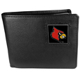 Louisville Cardinals Leather Bi-fold Wallet Packaged in Gift Box